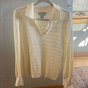 Rachel Zoe Ivory Textured Pullover